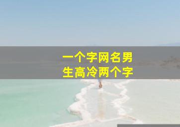 一个字网名男生高冷两个字