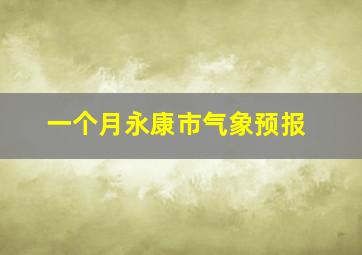 一个月永康市气象预报