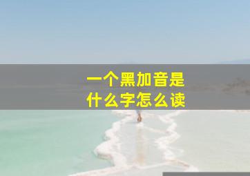 一个黑加音是什么字怎么读