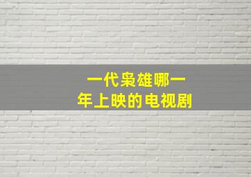 一代枭雄哪一年上映的电视剧