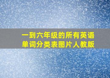 一到六年级的所有英语单词分类表图片人教版