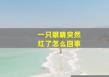 一只眼睛突然红了怎么回事