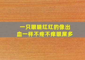 一只眼睛红红的像出血一样不疼不痒眼屎多