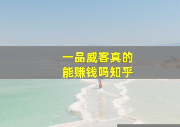 一品威客真的能赚钱吗知乎