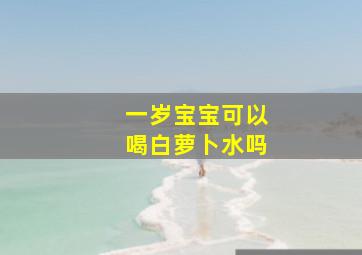 一岁宝宝可以喝白萝卜水吗