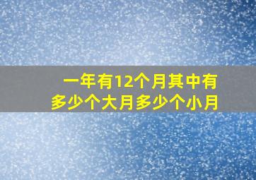 一年有12个月其中有多少个大月多少个小月