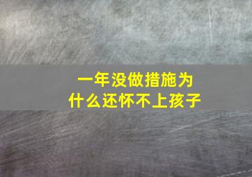 一年没做措施为什么还怀不上孩子