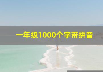 一年级1000个字带拼音