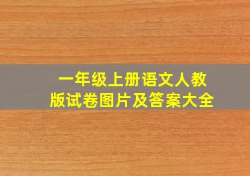 一年级上册语文人教版试卷图片及答案大全