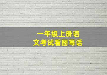 一年级上册语文考试看图写话