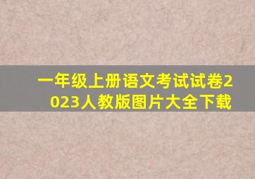 一年级上册语文考试试卷2023人教版图片大全下载