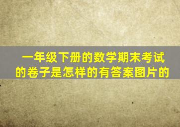 一年级下册的数学期末考试的卷子是怎样的有答案图片的