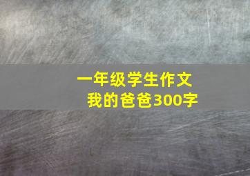 一年级学生作文我的爸爸300字