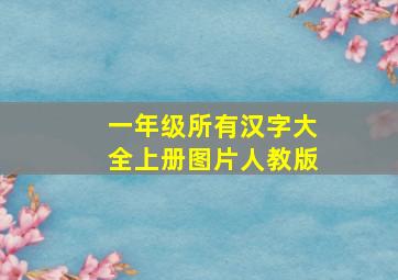 一年级所有汉字大全上册图片人教版