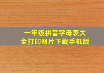 一年级拼音字母表大全打印图片下载手机版