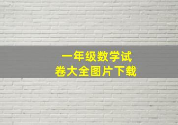 一年级数学试卷大全图片下载