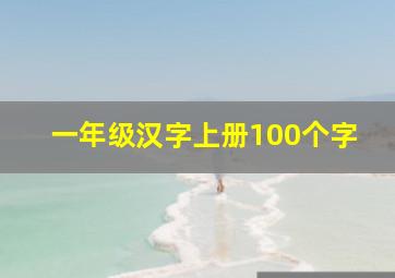 一年级汉字上册100个字