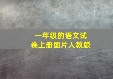 一年级的语文试卷上册图片人教版