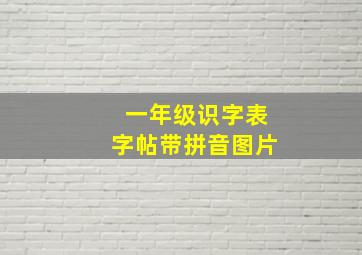 一年级识字表字帖带拼音图片