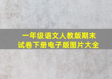 一年级语文人教版期末试卷下册电子版图片大全