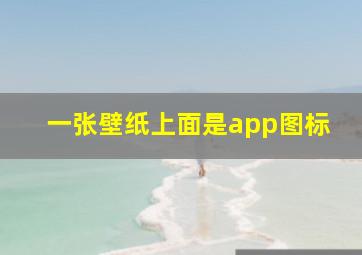 一张壁纸上面是app图标