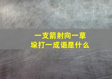 一支箭射向一草垛打一成语是什么