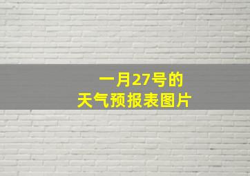 一月27号的天气预报表图片