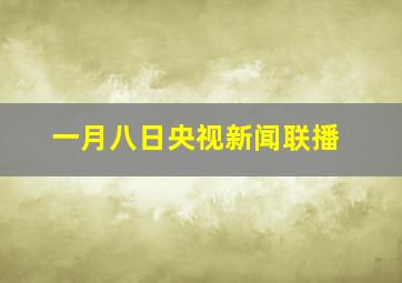 一月八日央视新闻联播