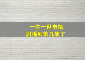 一生一世电视剧播到第几集了