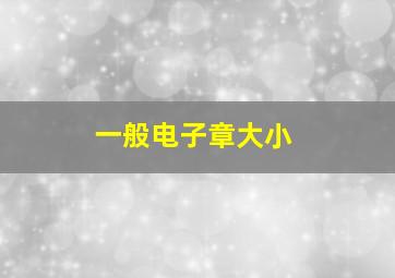 一般电子章大小