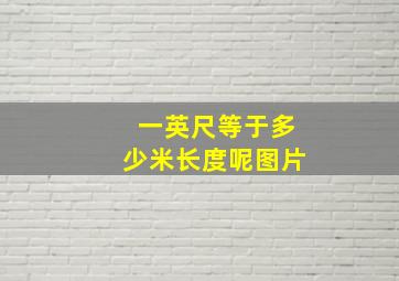 一英尺等于多少米长度呢图片