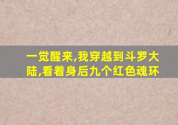 一觉醒来,我穿越到斗罗大陆,看着身后九个红色魂环