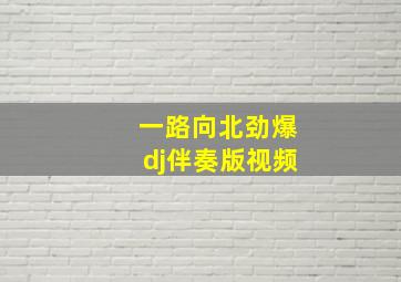 一路向北劲爆dj伴奏版视频