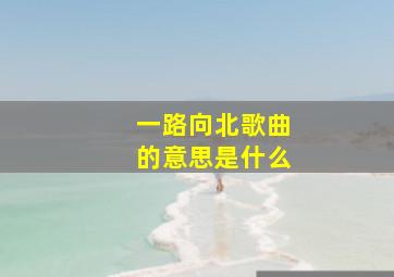 一路向北歌曲的意思是什么