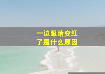 一边眼睛变红了是什么原因