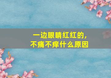 一边眼睛红红的,不痛不痒什么原因