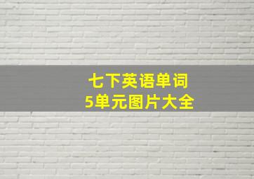 七下英语单词5单元图片大全