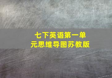 七下英语第一单元思维导图苏教版