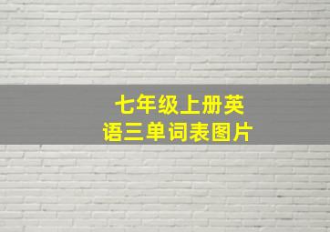 七年级上册英语三单词表图片