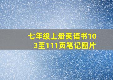 七年级上册英语书103至111页笔记图片