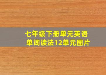 七年级下册单元英语单词读法12单元图片