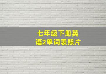 七年级下册英语2单词表照片