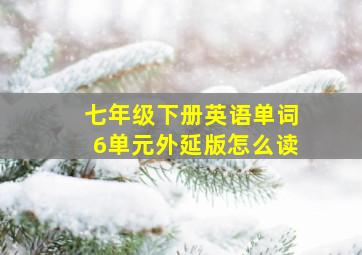 七年级下册英语单词6单元外延版怎么读