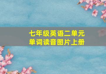 七年级英语二单元单词读音图片上册