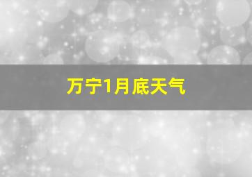 万宁1月底天气