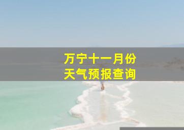 万宁十一月份天气预报查询