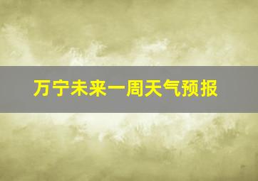 万宁未来一周天气预报