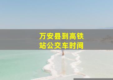 万安县到高铁站公交车时间