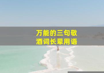 万能的三句敬酒词长辈用语