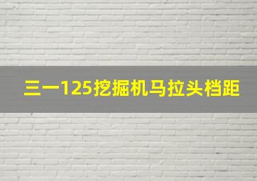 三一125挖掘机马拉头档距